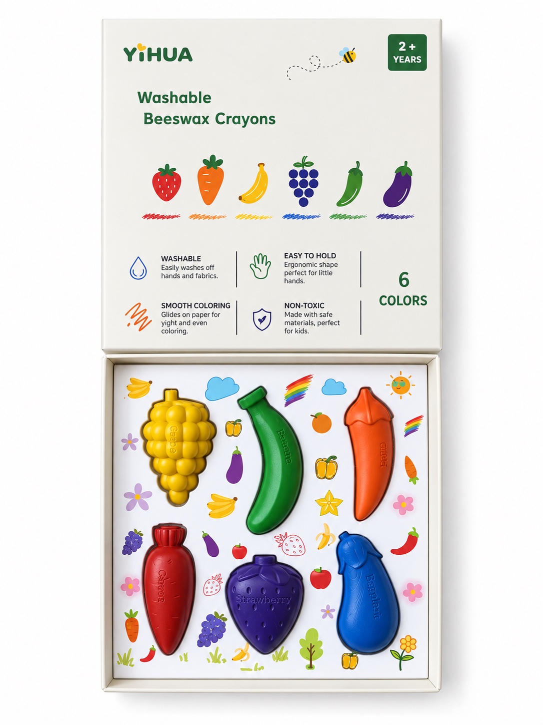 Fruit & vegetable crayons